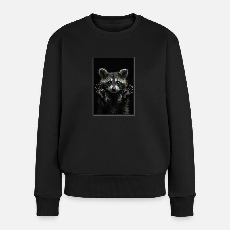 Waschbären Waschbär - Frauen Premium Bio Pullover - Schwarz