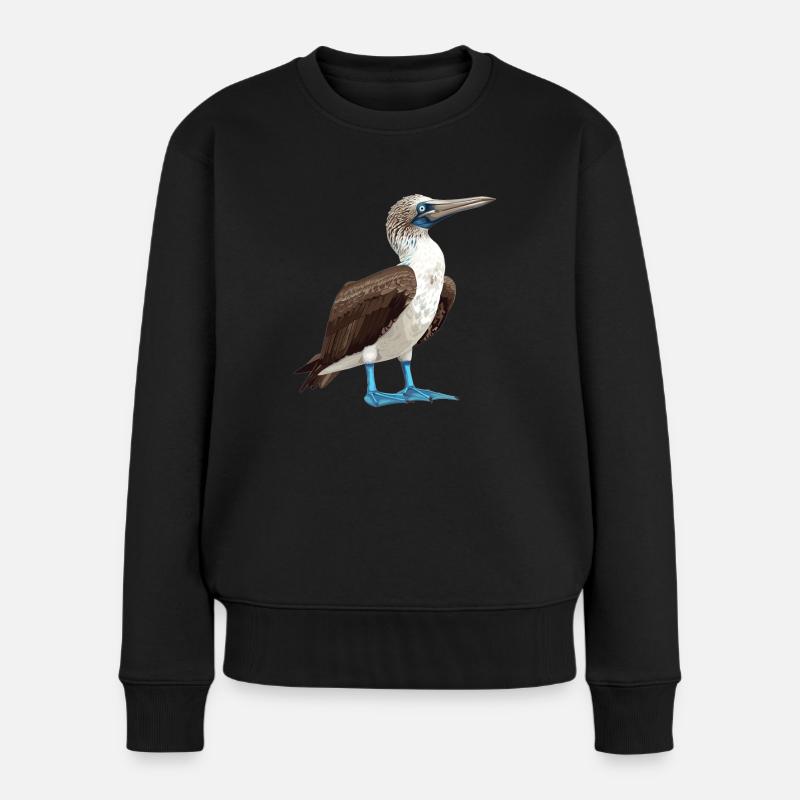 Blaufußtölpel - Frauen Premium Bio Pullover - Schwarz