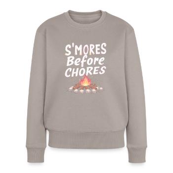 Fire Pits Backyard Gatherings In - Women's Premium Organic Jumper - taupe - Front - Julia (174cm)
