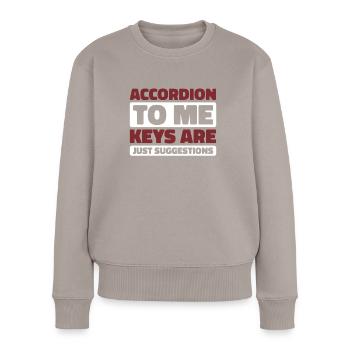 Akkordeon - Frauen Premium Bio Pullover - Taupe - Vorne - Julia (174cm)