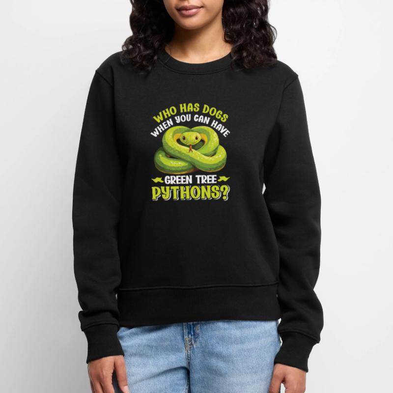 Python arborescent vert Pull Premium bio Femme