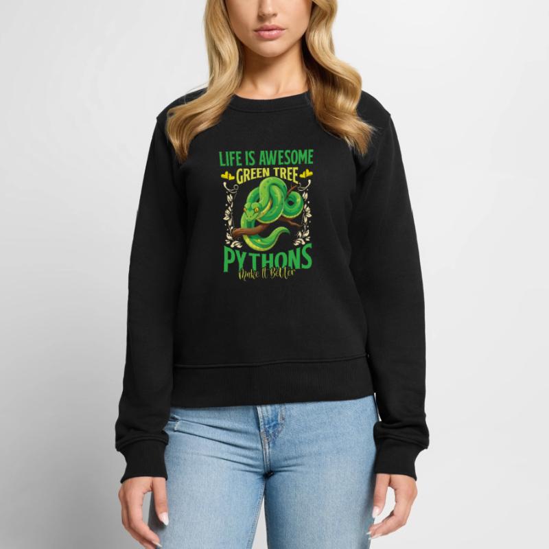 Green Tree Python Women's Premium Organic Jumper