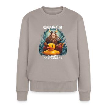 VIKING CANARD COIN-COIN TOUJOURS VERS LE NORD - Pull Premium bio Femme - taupe - Devant - Julia (174cm)