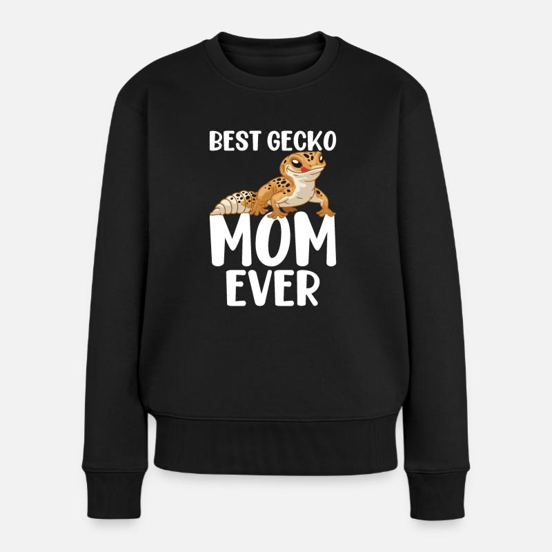 Beste Gecko-Mutter aller Zeiten Leopard-Eidechse - Frauen Premium Bio Pullover - Schwarz