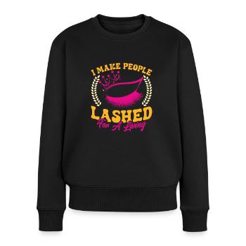 Lash Tech - Women's Premium Organic Jumper - black - Front - Julia (174cm)