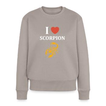 scorpion - Women's Premium Organic Jumper - taupe - Front - Julia (174cm)
