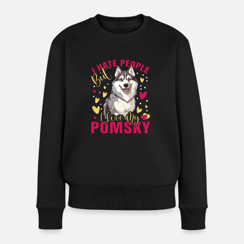 Chien disant chien chien - Pull Premium bio Femme - noir
