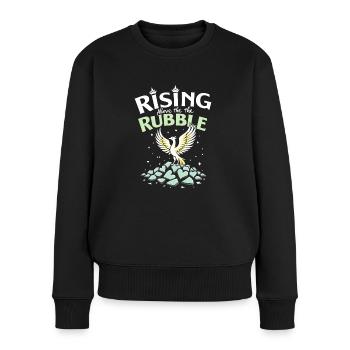 Trennungsermächtigung, Selbstliebe, Neuanfänge - Frauen Premium Bio Pullover - Schwarz - Vorne - Julia (174cm)