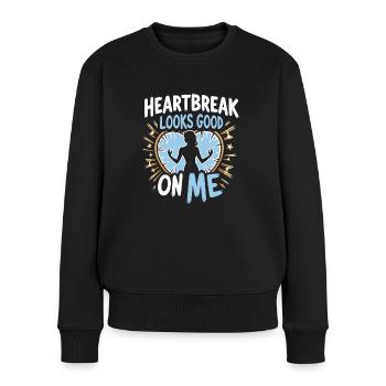Trennungsermächtigung, Selbstliebe, Neuanfänge - Frauen Premium Bio Pullover - Schwarz - Vorne - Julia (174cm)