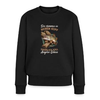 Pêche Pêche Vacances de pêche Vacances de pêche Chasseurs de pêche - Pull Premium bio Femme - noir - Devant - Julia (174cm)
