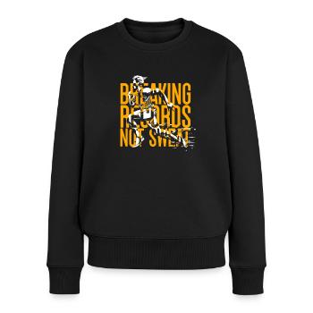 Sprint Leichtathletik Sprinten - Frauen Premium Bio Pullover - Schwarz - Vorne - Julia (174cm)