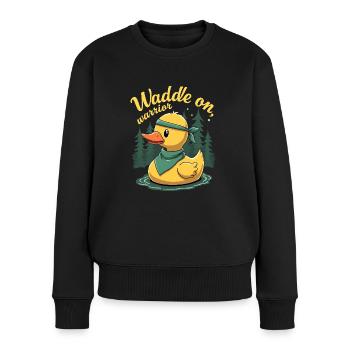 Nutztier-enten-enthusiasten Hinterhof-enten - Frauen Premium Bio Pullover - Schwarz - Vorne - Julia (174cm)