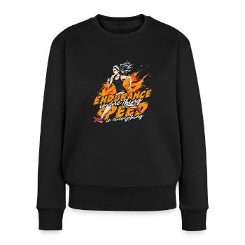 Sprint Leichtathletik Sprinten - Frauen Premium Bio Pullover - Schwarz - Vorne - Julia (174cm)