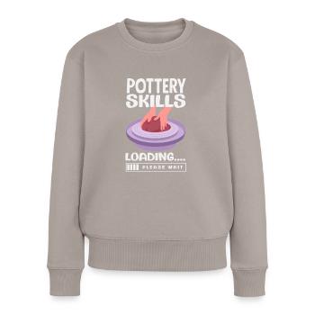 Lustiges Töpfer Töpfern Geschenk Geschenkidee - Frauen Premium Bio Pullover - Taupe - Vorne - Julia (174cm)
