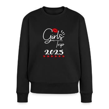 Voyage entre filles 2025 Voyage entre filles Circuit entre filles Voyage entre filles - Pull Premium bio Femme - noir - Devant - Julia (174cm)