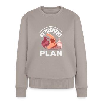 Lustiges Töpfer Töpfern Geschenk Geschenkidee - Frauen Premium Bio Pullover - Taupe - Vorne - Julia (174cm)