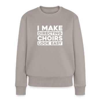 Creative Director - Women's Premium Organic Jumper - taupe - Front - Julia (174cm)