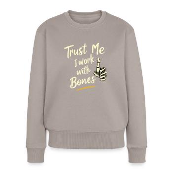 Forensische Anthropologen Analyse Menschlicher - Frauen Premium Bio Pullover - Taupe - Vorne - Julia (174cm)