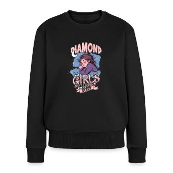 Petite amie Femme La Saint-Valentin Dormir Fille endormie - Pull Premium bio Femme - noir - Devant - Julia (174cm)