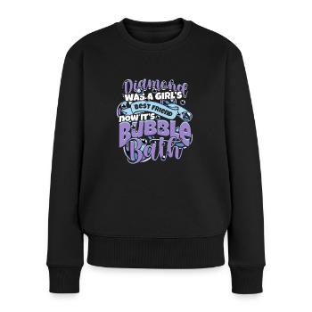 Girlfriend Wife Valentine's Day Bubble Bath - Women's Premium Organic Jumper - black - Front - Julia (174cm)