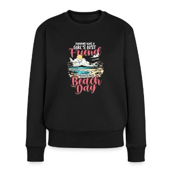Freundin Strand Urlaub Ehefrau Valentinstag - Frauen Premium Bio Pullover - Schwarz - Vorne - Julia (174cm)