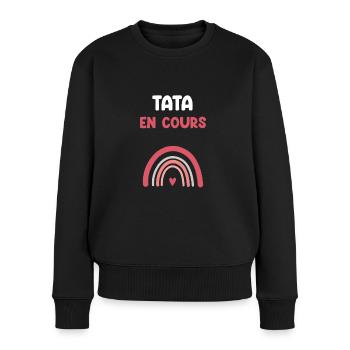 Tante Laufender Regenbogen Geschenk Tante - Frauen Premium Bio Pullover - Schwarz - Vorne - Julia (174cm)