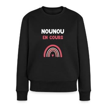 Nanny in the Making, Rainbow Nanny Gift - Women's Premium Organic Jumper - black - Front - Julia (174cm)