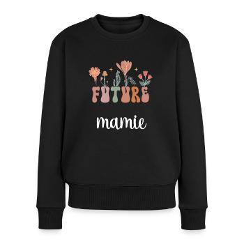Future Granny Boho Bohemian Flowers Gift Granny - Women's Premium Organic Jumper - black - Front - Julia (174cm)