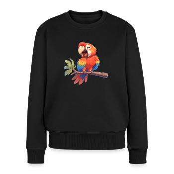 L’ère de l’ara - Pull Premium bio Femme - noir - Devant - Julia (174cm)