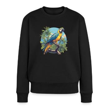 L’ère de l’ara - Pull Premium bio Femme - noir - Devant - Julia (174cm)