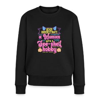 Collecteur de moules Muscheln - Pull Premium bio Femme - noir - Devant - Julia (174cm)