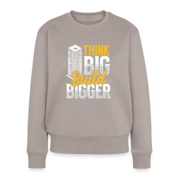 Architecte Architecture Cadeau Étudiant en architecture - Pull Premium bio Femme - taupe - Devant - Julia (174cm)
