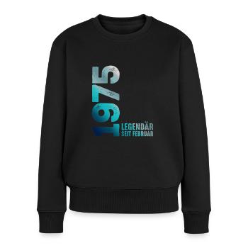 Limited Edition February 1975 Legendär Seit - Frauen Premium Bio Pullover - Schwarz - Vorne - Julia (174cm)