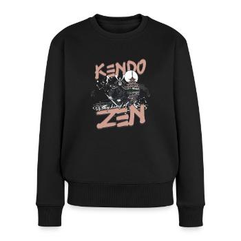Kendo Is My Kind Of Zen - Frauen Premium Bio Pullover - Schwarz - Vorne - Julia (174cm)