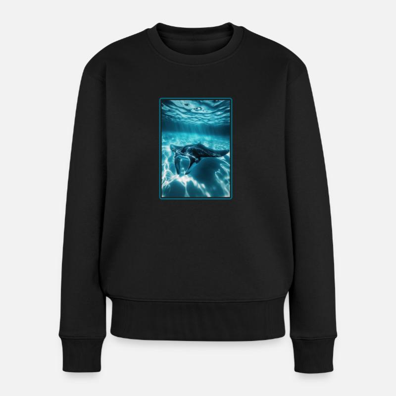 Mantas Manta Rochen - Frauen Premium Bio Pullover - Schwarz