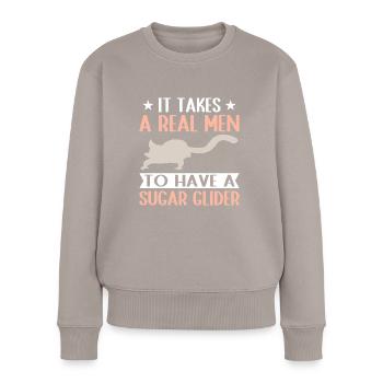 Sugar glider - Women's Premium Organic Jumper - taupe - Front - Julia (174cm)