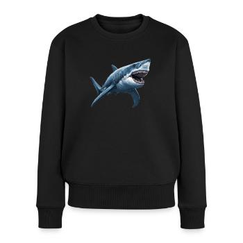 Haie Hai - Frauen Premium Bio Pullover - Schwarz - Vorne - Julia (174cm)