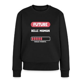 future belle maman cadeau belle maman belle mère - Pull Premium bio Femme - noir - Devant - Julia (174cm)