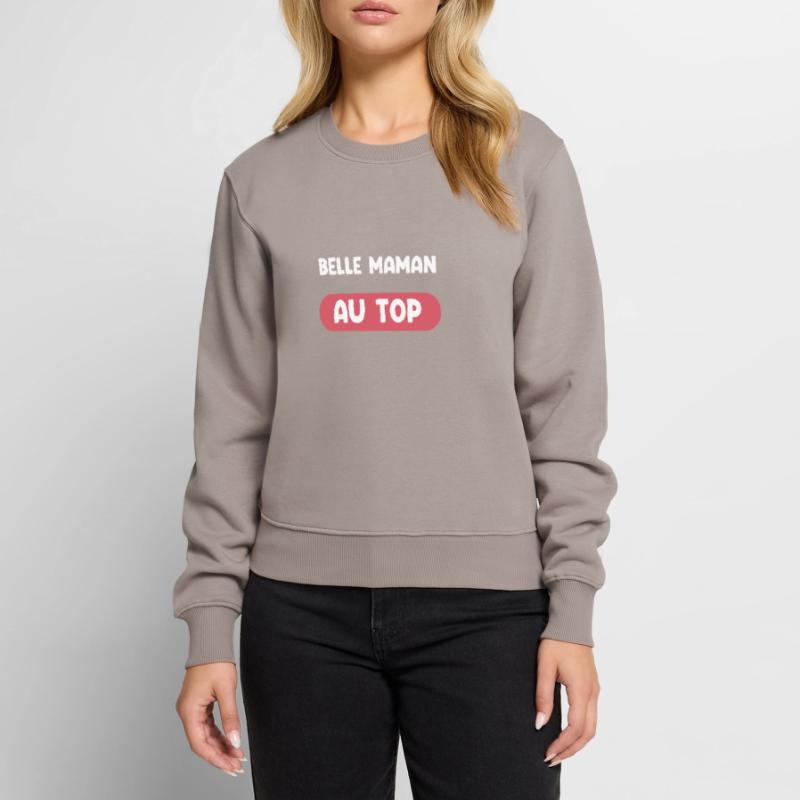 Schöne Mutter am oberen Ende Geschenk Schöne Mutter Stiefmutter Schwiegermutter Frauen Premium Bio Pullover