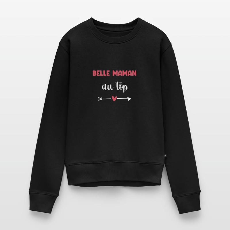 Schöne Mutter am oberen Ende Herz Stiefmutter Mutter Frauen Premium Bio Pullover