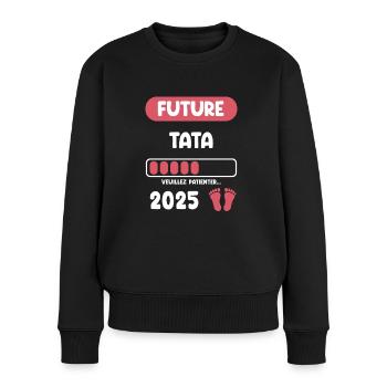 future 2025 tata annonce grossesse - Pull Premium bio Femme - noir - Devant - Julia (174cm)