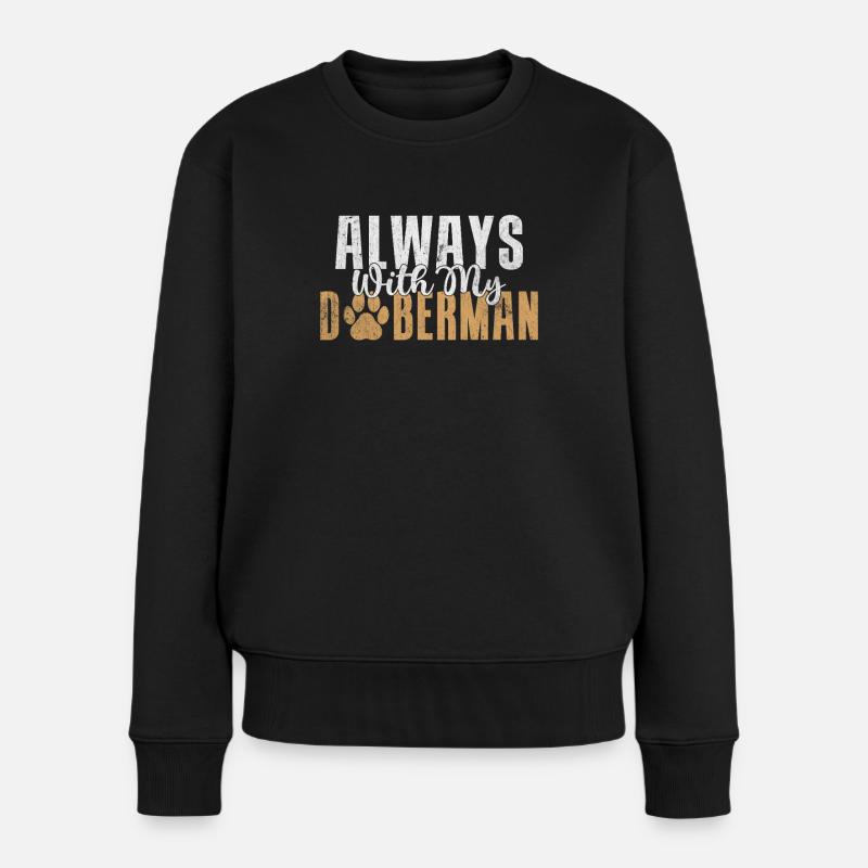 Doberman Gifts - Frauen Premium Bio Pullover - Schwarz