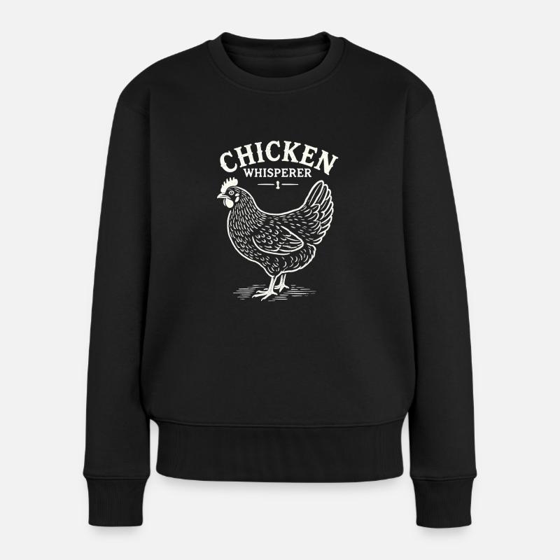 Hühnerflüsterer - Frauen Premium Bio Pullover - Schwarz
