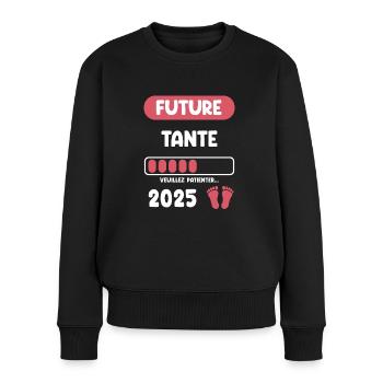 Future 2025 Aunt Announces Pregnancy - Women's Premium Organic Jumper - black - Front - Julia (174cm)