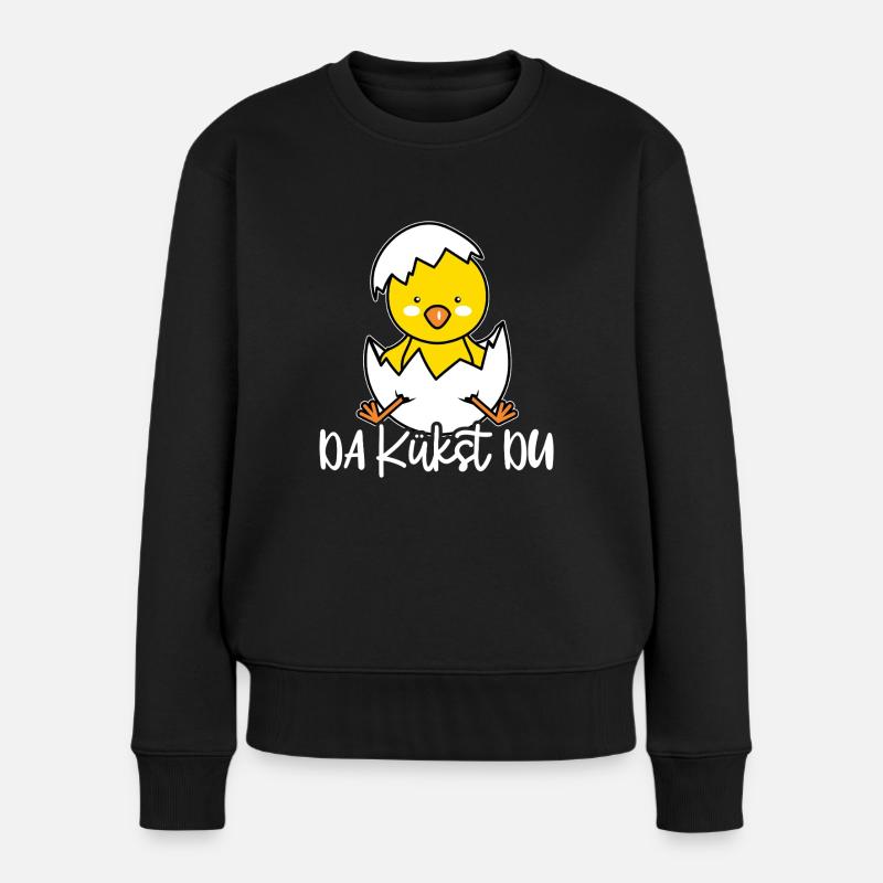 There You Chick Easter Easter Eggs Kids Chicken - Women's Premium Organic Jumper - black