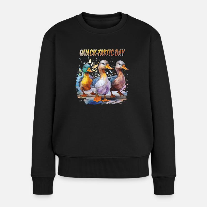 JOURNÉE DU CANARD COIN-TASTIQUE - Pull Premium bio Femme - noir