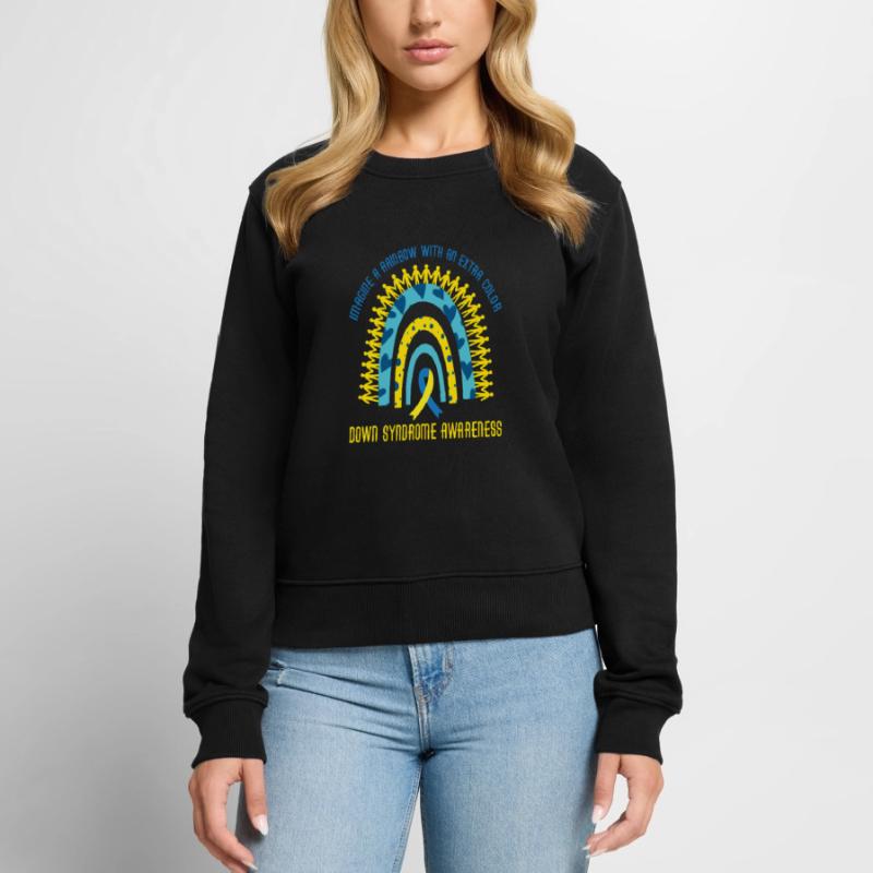 Down Syndrom Bewusstsein Regenbogen Extra Farbe Frauen Premium Bio Pullover