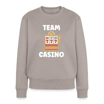 Casino - Women's Premium Organic Jumper - taupe - Front - Julia (174cm)