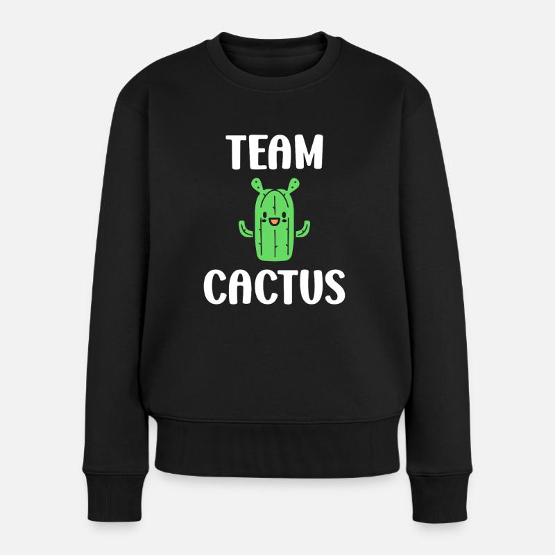 Kaktus - Frauen Premium Bio Pullover - Schwarz