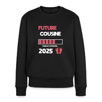 Cousine future 2025 pregnancy announcement - Women's Premium Organic Jumper - black - Front - Julia (174cm)